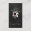 Buscar dark floral tarjetas de visita Negro