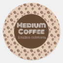 Buscar granos de café pegatinas Marrón