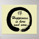 Buscar felicidad kanji posters Zen
