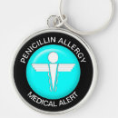 Buscar alerta médica llaveros Cadena de claves