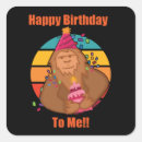 Buscar cupcake cuadradas pegatinas Cumpleaños
