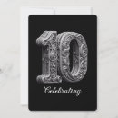 Buscar aniversario de 10 años invitaciones Elegante