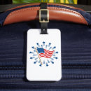 Buscar fuegos artificiales etiquetas para maletas Día de la independencia