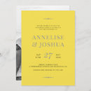 Buscar gris amarillo boda invitaciones Moderno