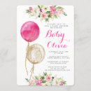 Buscar globos rosados invitaciones Futura madre