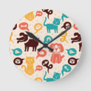 Buscar modelo del gato relojes de pared Carácter