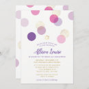 Buscar rosa y púrpura invitaciones Chica