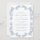 Buscar azul polvoriento boda invitaciones Vintage