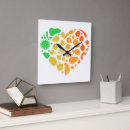 Buscar verduras divertidas relojes de pared Vegetariano