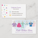 Buscar clothing tarjetas de visita Niños