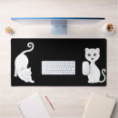 Buscar gato negro blanco alfombrillas de raton Diversión