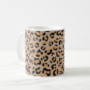 Buscar leopardo marrón tazas Huella animal