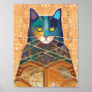 Buscar gato abstracto posters Verde