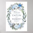 Buscar floral azul boda posters Elegante
