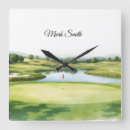 Buscar campo golf de relojes de pared Curso