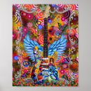 Buscar paz colorida posters Guitarra