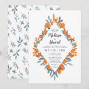 Buscar acuarela floral rústica invitaciones Naranja