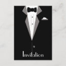 Buscar smoking negro invitaciones Blanco y negro