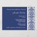 Buscar blue damask invitaciones Marina