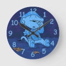Buscar triste relojes de pared Azul