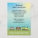 Buscar tren 11x16 invitaciones Locomotora