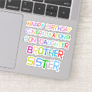 Buscar feliz cumpleaños hermana pegatinas Hermano