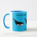 Buscar diseño de la ballena tazas Azul