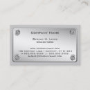 Buscar metal plateado tarjetas de visita Industrial