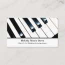 Buscar teclado musical tarjetas de visita Música