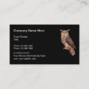 Buscar búhos tarjetas de visita Animales