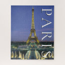 Buscar torre eiffel en la noche puzzles Francia
