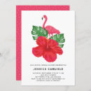 Buscar tropical bridal shower invitaciones Flamingo