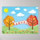 Buscar pájaros y flores posters Para niños