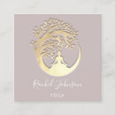 Buscar logotipo del árbol tarjetas de visita Instructor de yoga