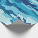 Buscar camuflaje azul papel de regalo Camo