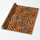 Buscar piel del tigre papel de regalo Naranja