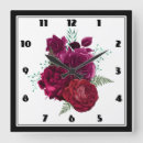 Buscar color rosa oscuro relojes de pared Floral