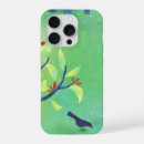 Buscar pintura del pájaro iphone fundas Verde