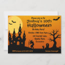 Buscar siluetas 13x18 invitaciones Naranja y negro
