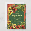 Buscar reggae invitaciones Rojo
