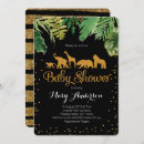 Buscar animales del safari de la fiesta de bienvenida al invitaciones embarazada bebe Futura madre