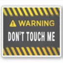 Buscar no me toque pegatinas Signo de advertencia