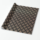 Buscar quatrefoil papel de regalo Negro
