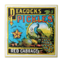 Buscar pavos reales azulejos Vintage
