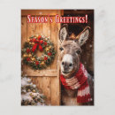 Buscar burro feliz postales Navidad