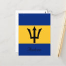 Buscar bandera de barbados postales Azul