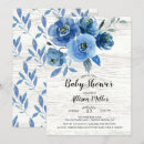 Buscar flores azules invitaciones Azul marino