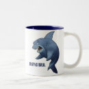 Buscar tiburón del dibujo animado tazas Océano