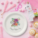 Buscar naranja y blanco papel platos Acuarela