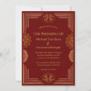 Buscar india boda invitaciones Rojo